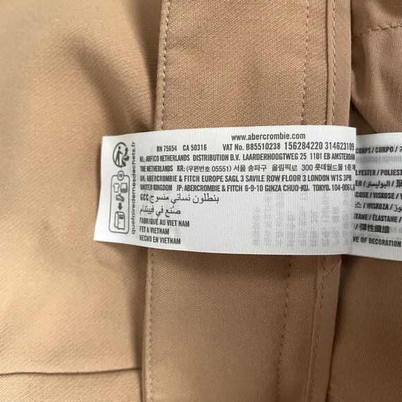 Abercrombie and Fitch Pants Womens 29 / 8L Tan Camel Trousers Wide Leg Straight - Picture 8 of 13